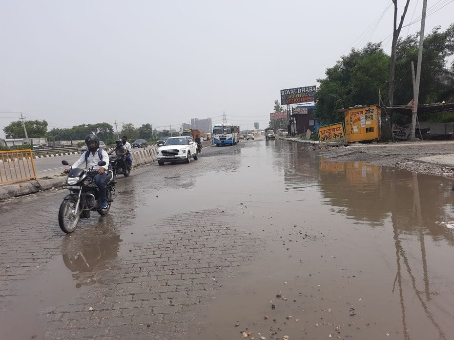 Roads filled with rain water, administration not paying attention