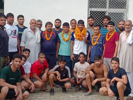 Wrestler Mohit welcomed for winning bronze medal in World Military Wrestling Championship