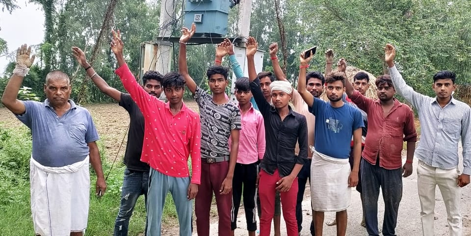 Villagers protest against power crisis in Gairatpur