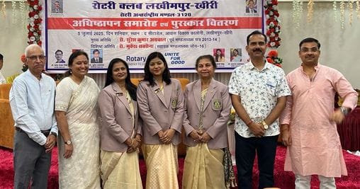Preeti was elected president and Aruna secretary of Rotary Club Lakhimpur