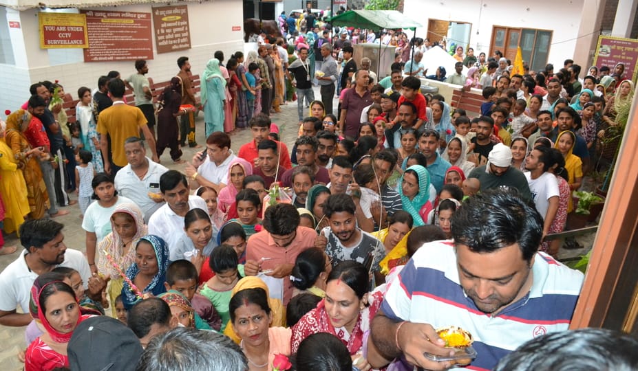 Devotees gathered in Khatushyam temple on Devshayani Ekadashi