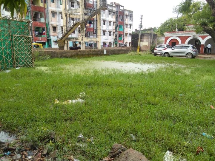 Water filled in front of DSO office, heap of garbage