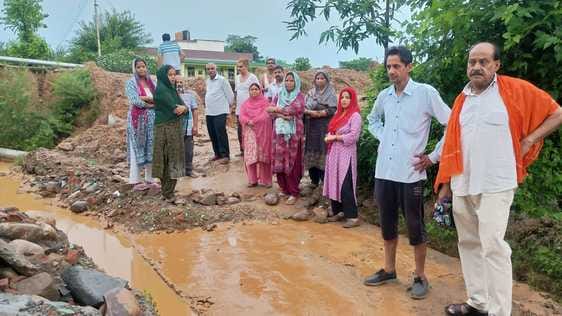 Eight roads damaged due to rain, traffic disrupted, two drinking water schemes also stalled