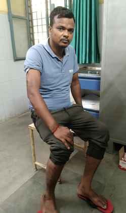 A jackal attacked a farmer in the field and injured him