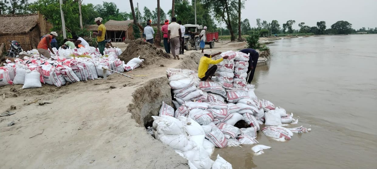 100 bigha land submerged in Saryu, Gunauli and Gothri villages at the mouth of erosion, panic among villagers
