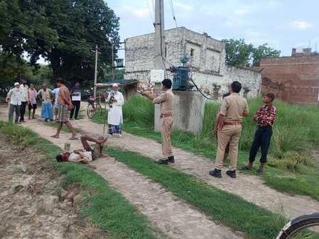 A villager got burnt after coming in contact with the current