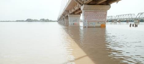 Ganga's water level decreased by ten centimeters
