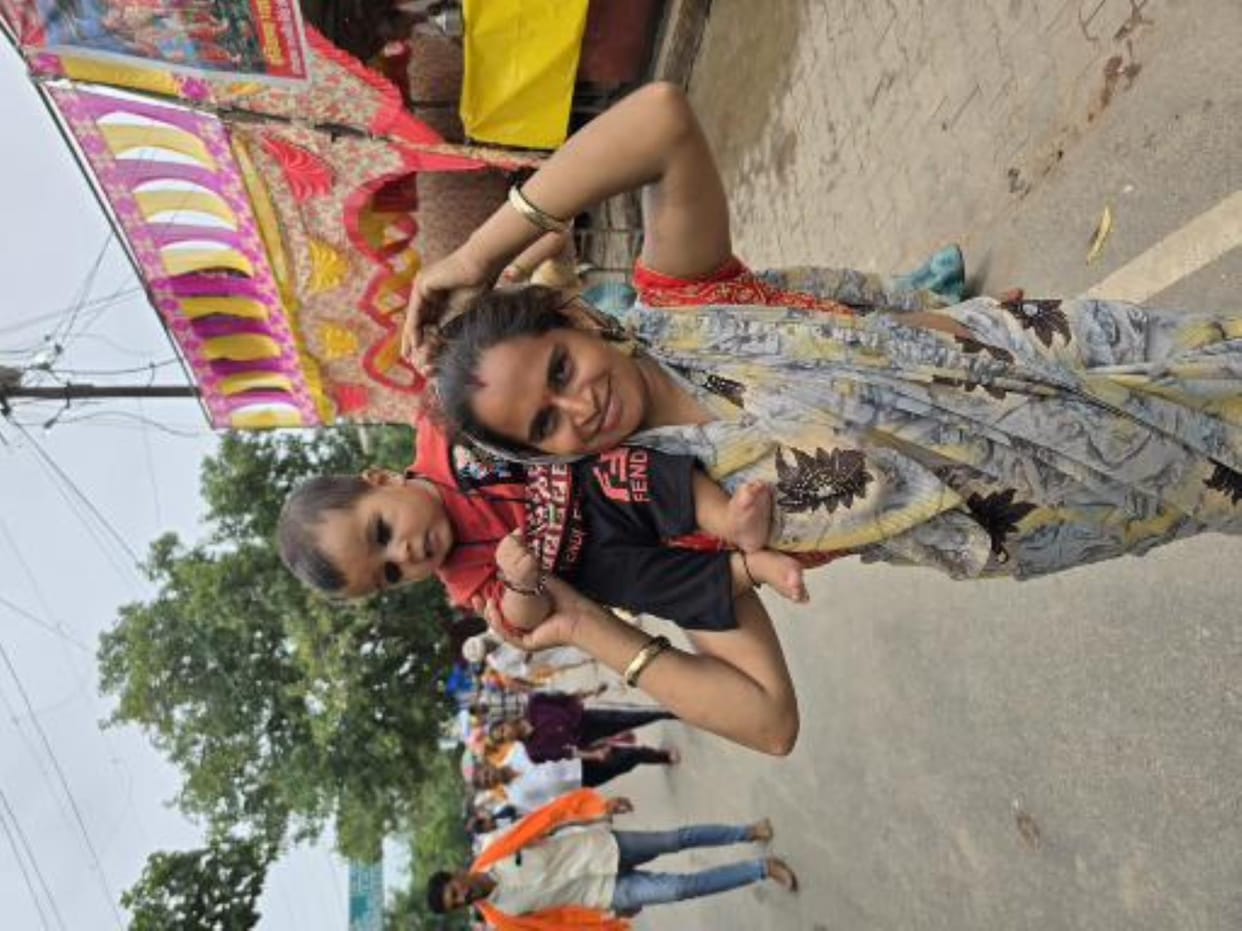 Young devotees diving into the courtyard of faith and devotion