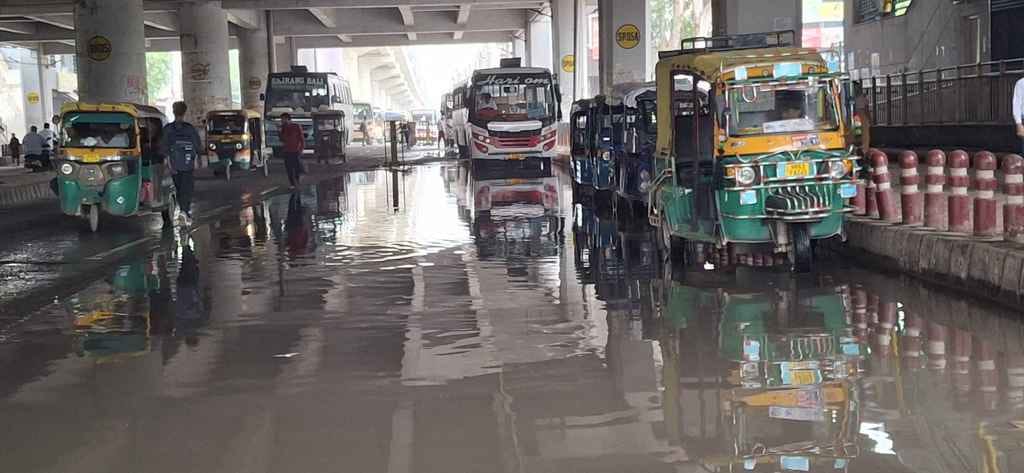 Even 36 hours after the rain stopped, many roads and posh areas are still flooded with water