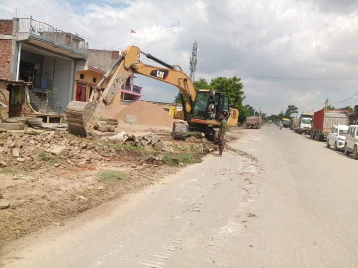 Ramjanaki Marg: Widening work accelerates, re-marking at Kaparwar crossing
