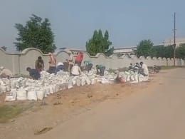 Work to save the approach of the bridge on Badia-Jattiwala road started