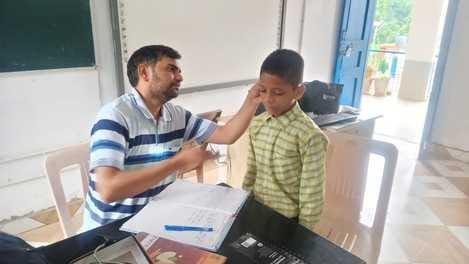 Children's health checked in Bhukkad school, eight students referred