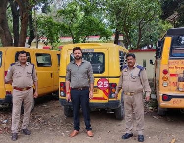 Nine school vehicles were challaned and four were seized during the checking campaign
