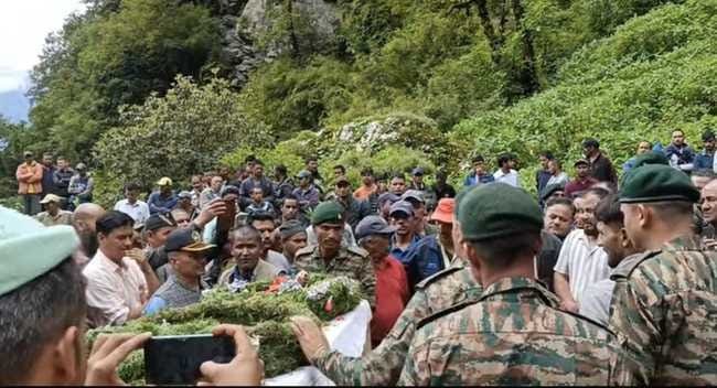 Soldier's funeral held with military honours