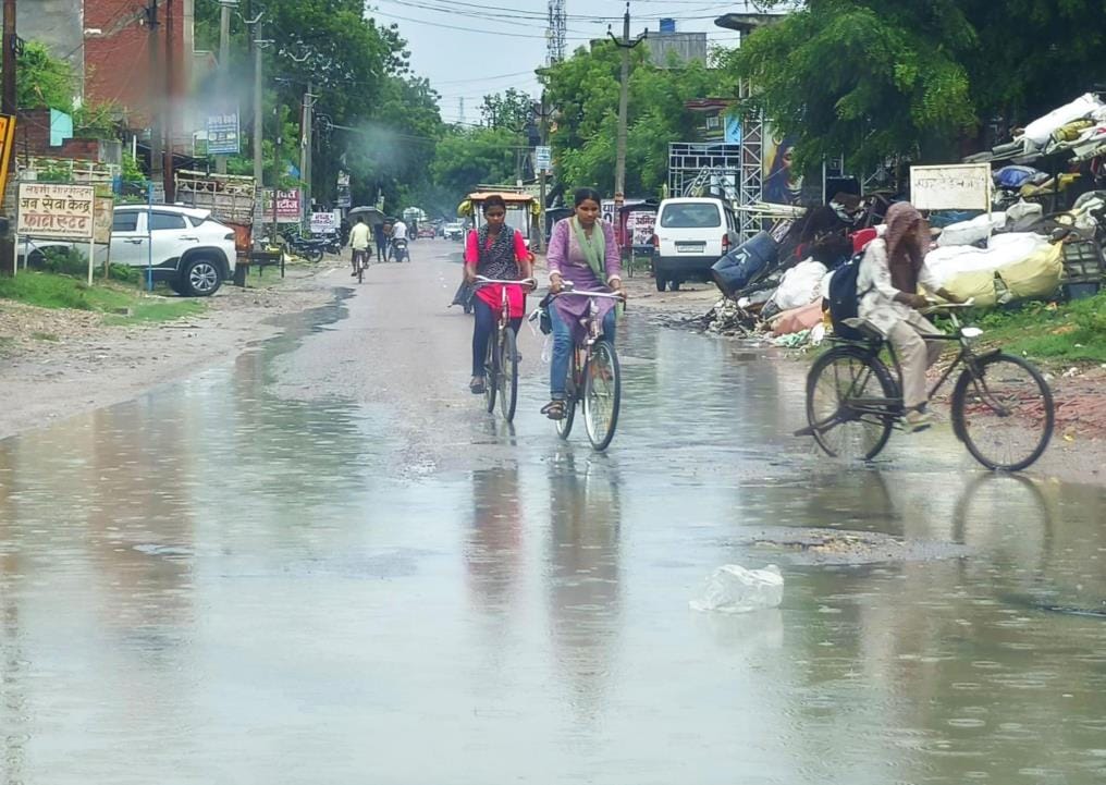 The weather became pleasant due to rain, greenery returned to the fields