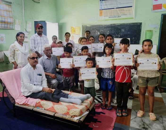 Certificates were given to the students at the end of the camp