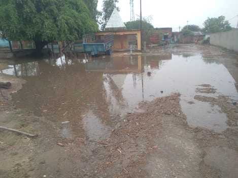 Roads dug up for pipelines became a problem during rains