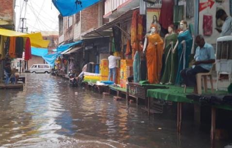 Roads got submerged due to rain, water entered CHC
