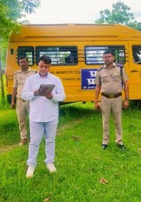 School bus found running without permit and fitness seized