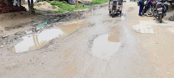 Local people are troubled by waterlogging on Julheda connecting road