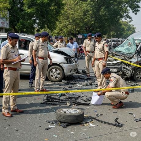 mainpuri news police negligence accident victim acused licence