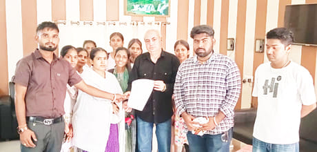 Expressed anger over failing in English subject, submitted memorandum