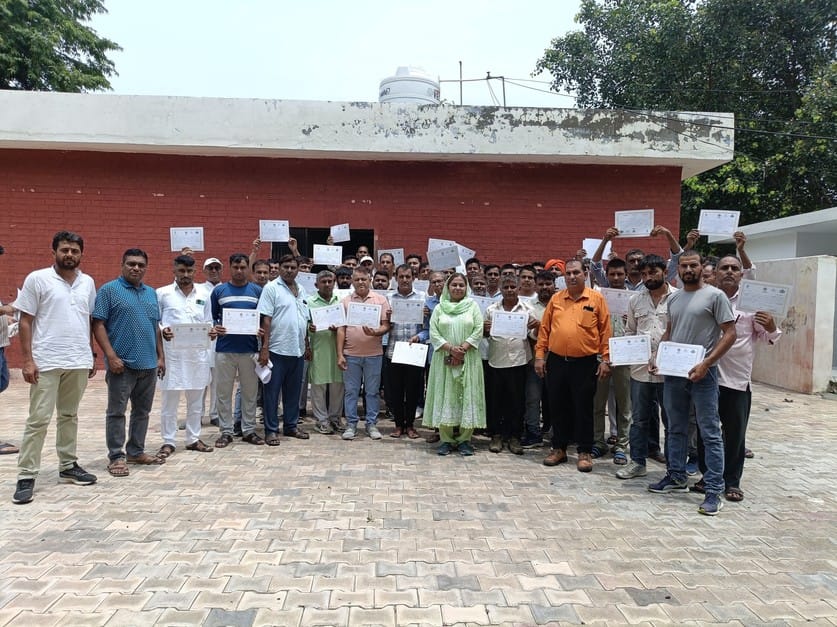 Certificates of RPL training distributed to employees