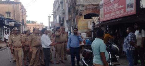 Encroachment drive was carried out in areas including Aminabad, more than 100 encroachments including handcarts and kiosks were removed