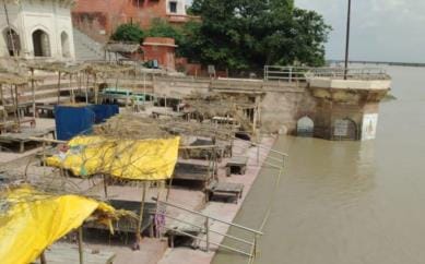 Ganga is rising at the speed of 1 cm per hour