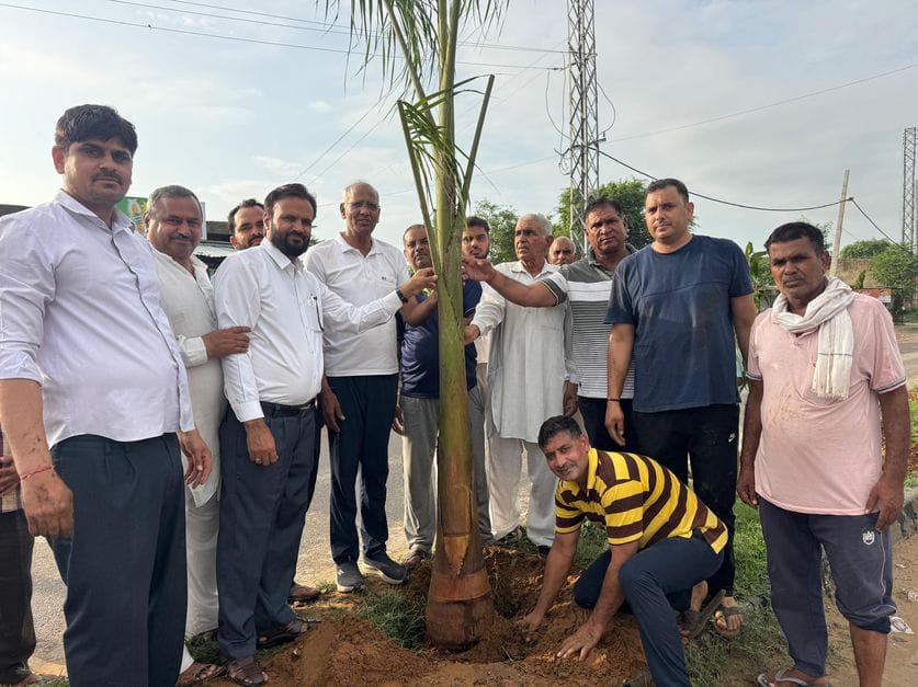 Former Sarpanch planted 61 saplings in memory of his parents