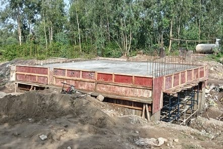 After the construction was stopped, the contractor built the culvert overnight