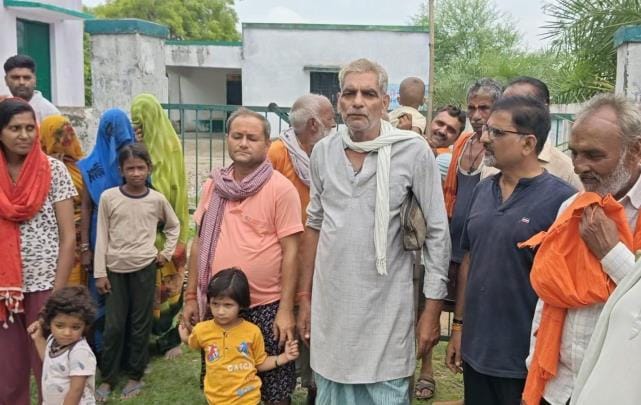 Villagers demonstrated against the merger of the school