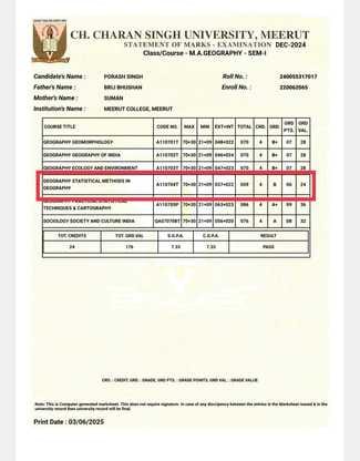 Marks given out of 50 instead of full-time 70
