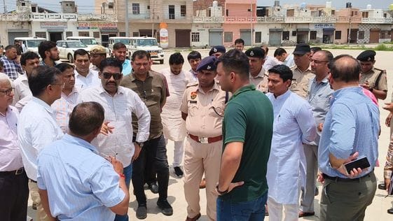DC inspected the arrangements for the Chief Minister's visit to Nandgarh village