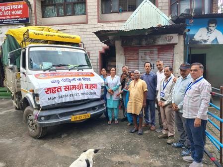 Manav Seva Trust sent relief material to the disaster affected people in Jarol