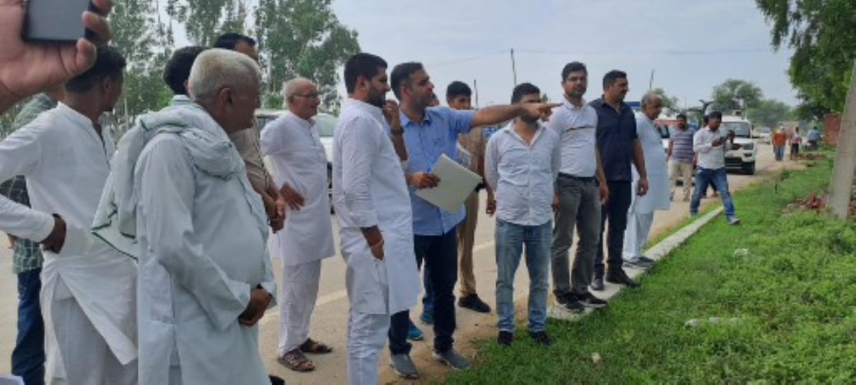 MLA Jassi visited areas of waterlogging in six villages, said - we will not let the farmers' hard work go to waste.