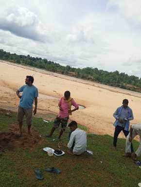 The body of a young man was found in a sack on the banks of the Gopad river