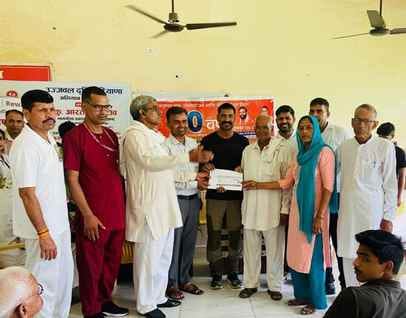 Ayushman cards distributed in the camp