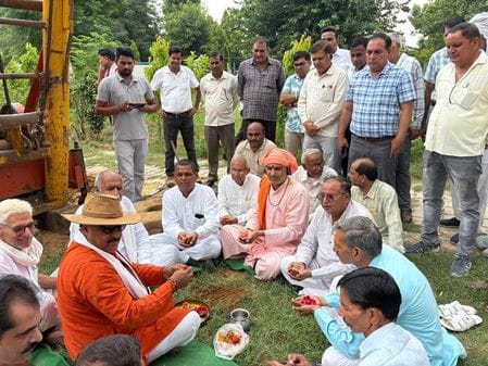 Work of installing borewell started in Government Senior Secondary School, Satnali