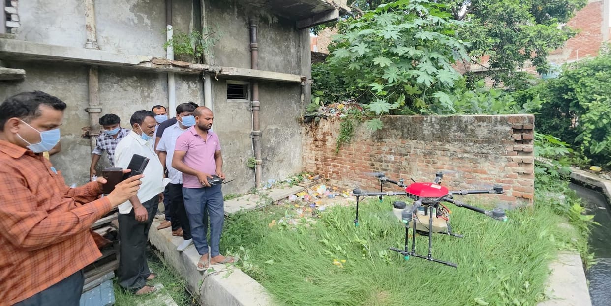 Now anti-larvae spraying will be done by drones