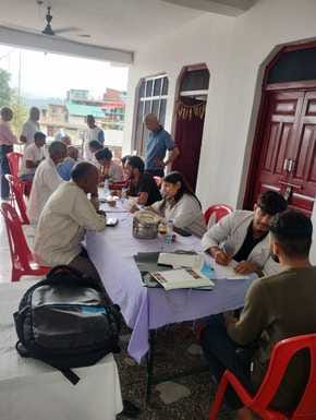 Health check of more than 100 people in the camp