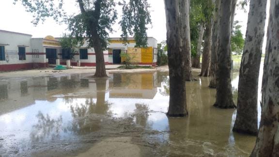 Mahripur pump canal was cut, 80 bigha paddy fields submerged