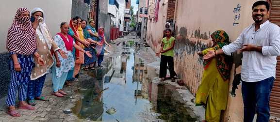 Waterlogging in Ajay Nagar has disrupted people's lives