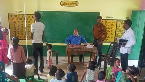 Height and weight of children measured at Anganwadi centers
