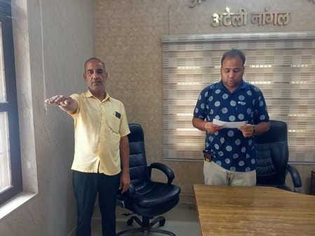 Two Panchs of Ateli block were administered oath