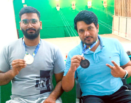Rahul and Krishna won medals in the All India Shooting Competition