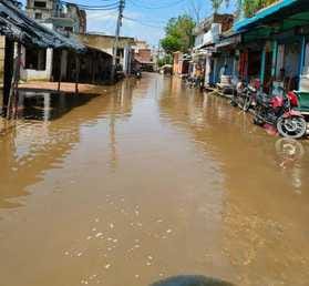 Encroachment on the drain caused waterlogging, cleaning work disrupted