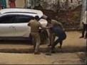 Inspector and constable present in line for forcibly arresting a youth