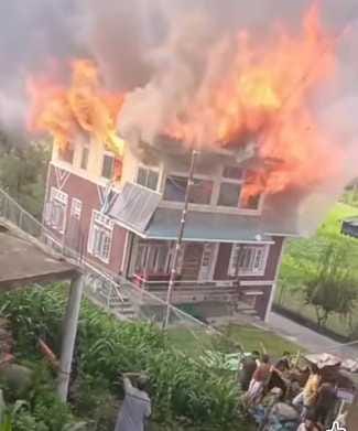 Bhaderwah, Village Sarna, fire in Home