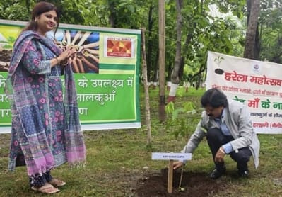 Plantation was done in the century on Harela festival